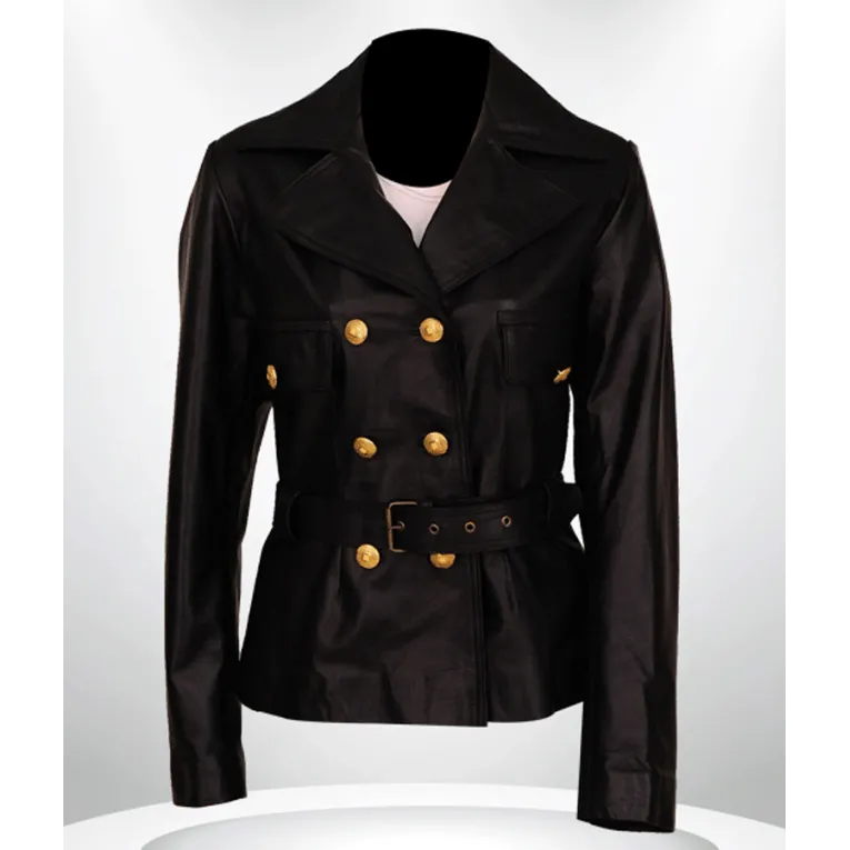 American Crime Story Penlope Cruz Black Leather Blazer