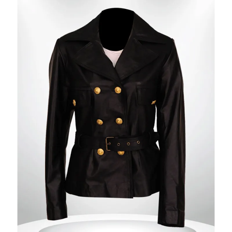 American Crime Story Penlope Cruz Black Leather Blazer