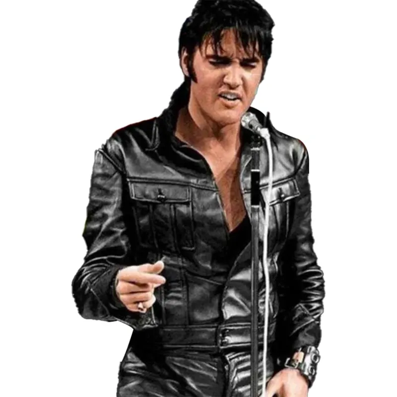 American Singer Elvis Presley Leather Jacket - Films Jackets