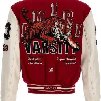 Amiri Red Varsity Jacket