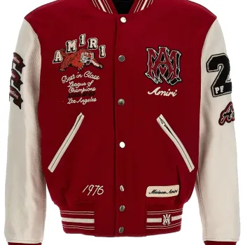 Amiri Red Varsity Jacket