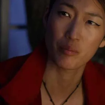 Jihae Mortal Engines Red Trench Coat