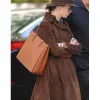 Anne Hathaway Brown Suede Leather Coat Anne Hathaway Brown Suede Leather Coat