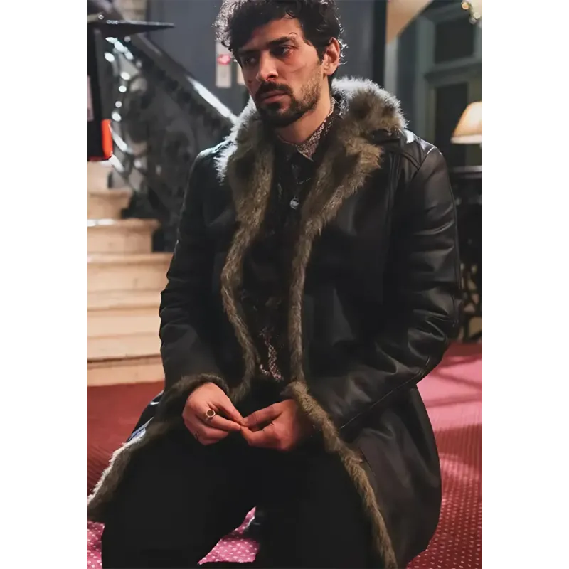 April X Tourialay Akbari Black Leather Coat April X Tourialay Akbari Black Leather Coat