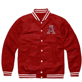 Arkansas Monogram Cardinal Letterman Jacket
