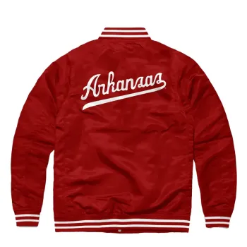 Arkansas Monogram Cardinal Letterman Jacket