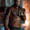 Arrow TV Series Bronze Tiger Leather Jacket Arrow TV Series Bronze Tiger Leather Jacket