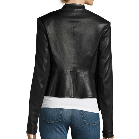 Arrow Dinah Drake Black Leather Jacket