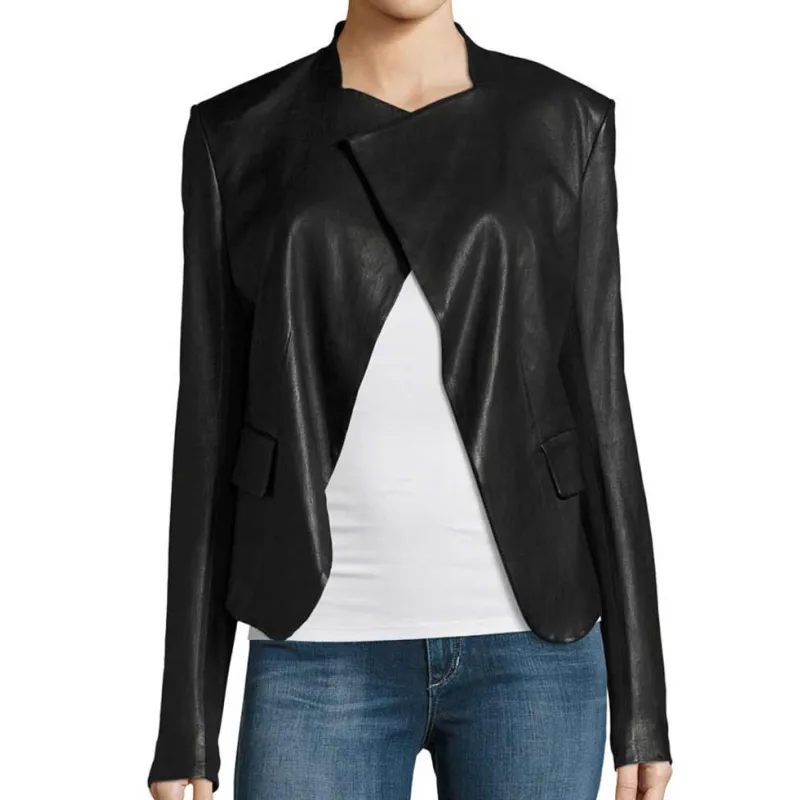 Arrow Dinah Drake Black Leather Jacket