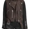Biker Arrow Katie Cassidy Suede Jacket