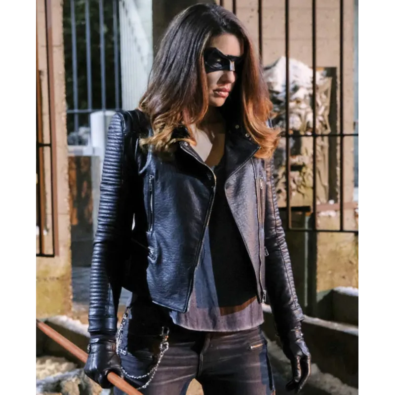 Dinah Drake Arrow Season 6 Leather Jacket Dinah Drake Arrow Season 6 Leather Jacket