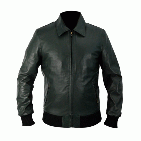 Stephen Amell Arrow Oliver Queen Bomber Leather Jacket
