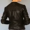 Arrow Willa Holland Biker Black Leather Jacket