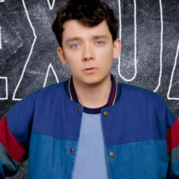 Asa Butterfield Sex Education Blue Jacket
