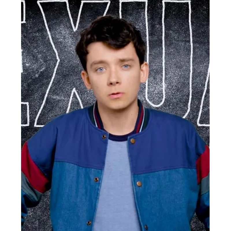 Asa Butterfield Sex Education Blue Jacket Asa Butterfield Sex Education Blue Jacket