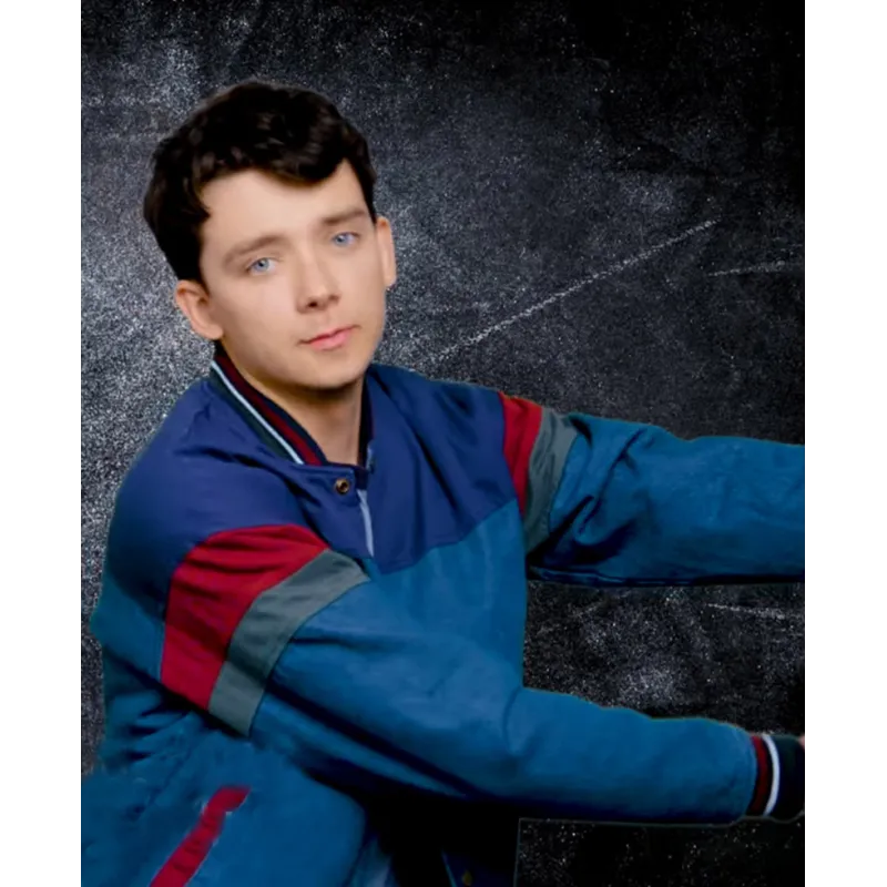 Asa Butterfield Sex Education Blue Jacket Asa Butterfield Sex Education Blue Jacket