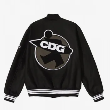Asap Rocky Stussy CDG Wool Varsity Jacket