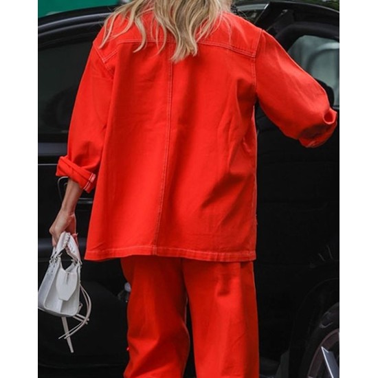 Ashley Roberts Orange Jacket