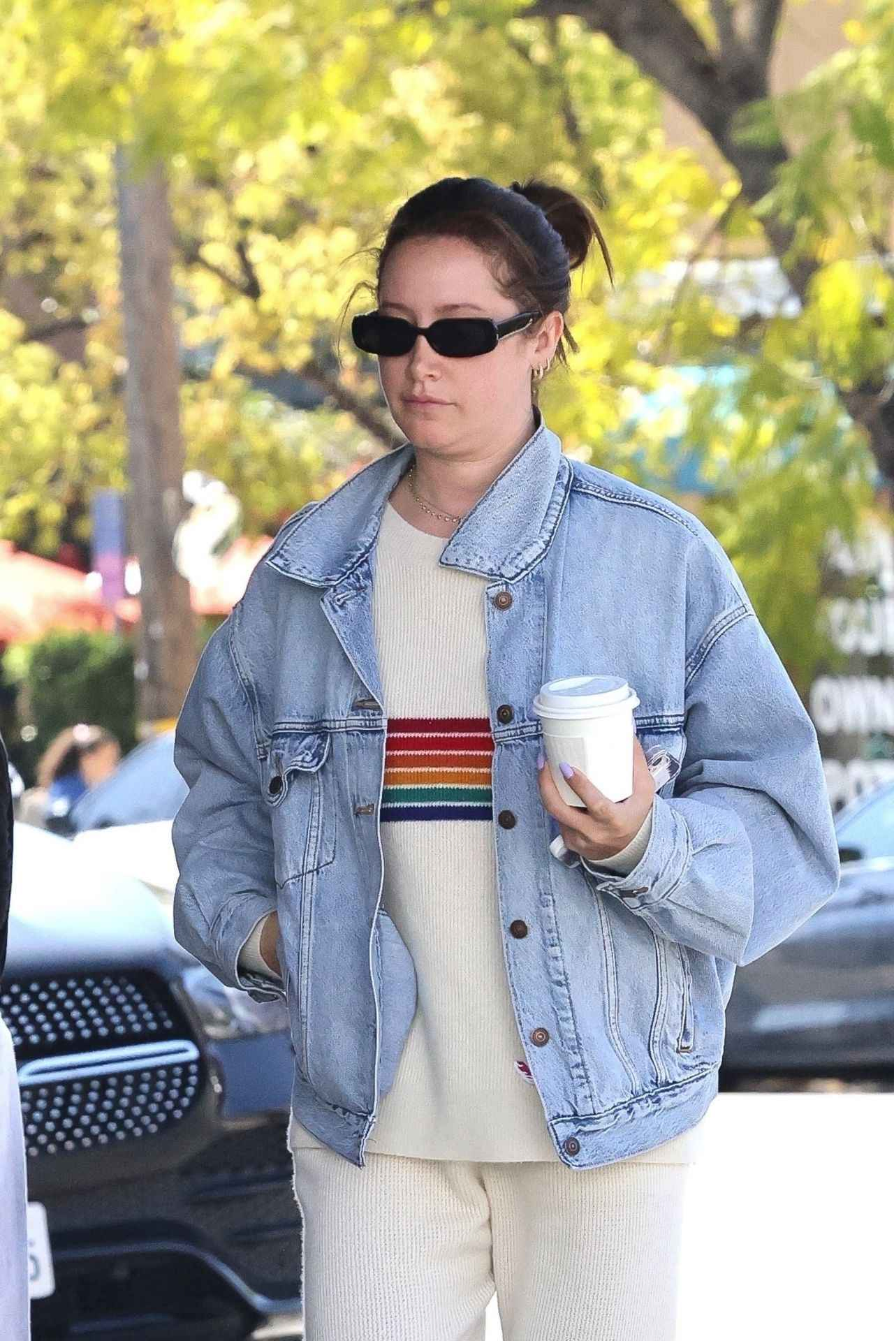 Ashley Tisdale Sweats Denim Jacket
