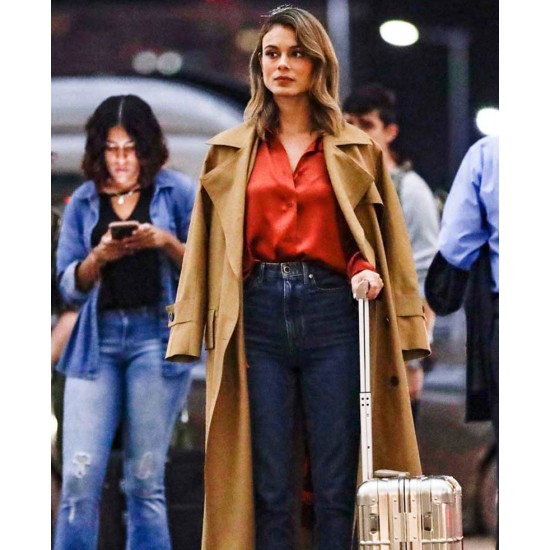 The Baker and The Beauty Nathalie Kelley Brown Cotton Coat