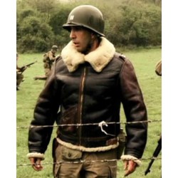 Band of Brothers David Schwimmer Shearling Leather Jacket