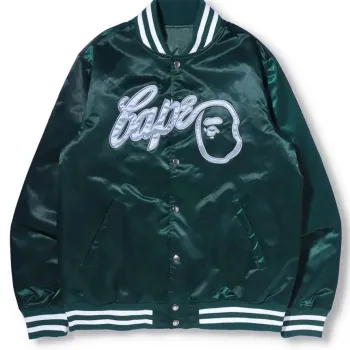 Bape Baseball Green Bomber Jacket