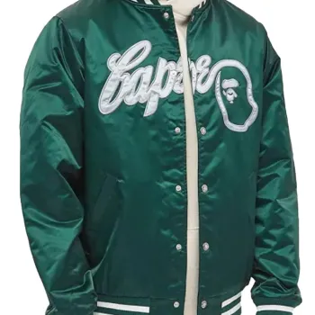 Bape Baseball Green Bomber Jacket