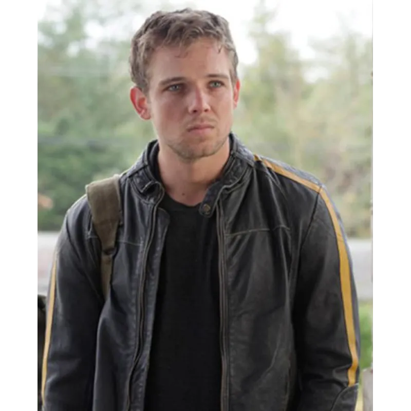 Bates Motel Max Thieriot Cafe Racer Leather Jacket Bates Motel Max Thieriot Cafe Racer Leather Jacket