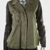 Simona Brown Behind Her Eyes Green Cotton Jacket Simona Brown Behind Her Eyes Green Cotton Jacket