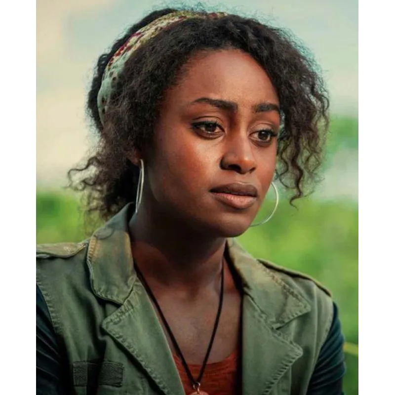 Simona Brown Behind Her Eyes Green Cotton Jacket Simona Brown Behind Her Eyes Green Cotton Jacket