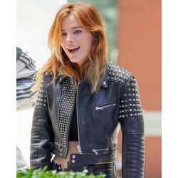 Bella Thorne Studded Leather Jacket
