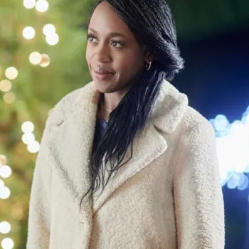 Rukiya Bernard Christmas in Evergreen White Coat
