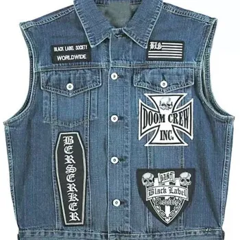 BLS Motorcycle Denim Vest