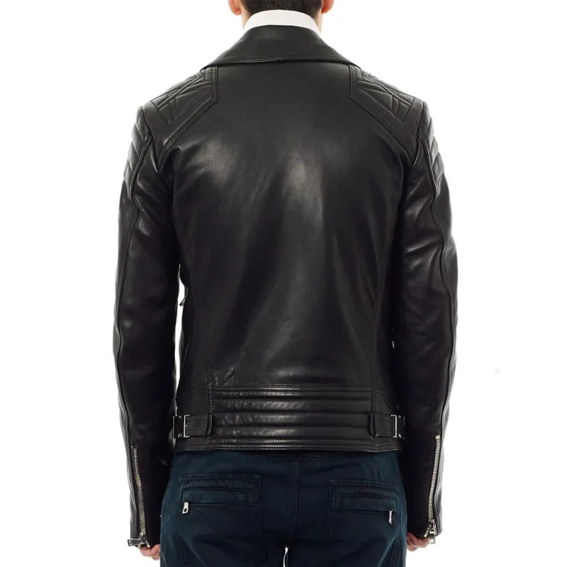 Robin Thicke Black Leather Motorcycle Jacket Robin Thicke Black Leather Motorcycle Jacket