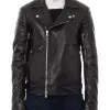 Robin Thicke Black Leather Motorcycle Jacket
