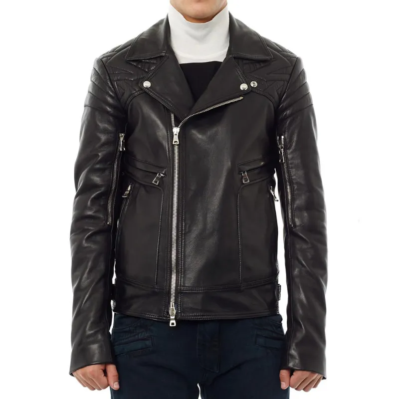 Robin Thicke Black Leather Motorcycle Jacket