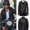 Robin Thicke Black Leather Motorcycle Jacket