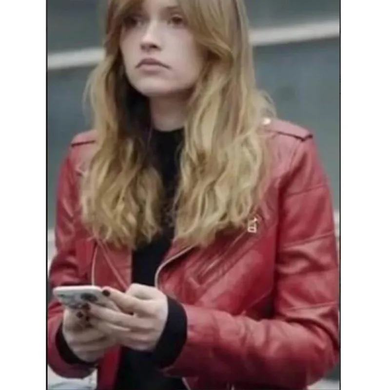 Marilyn Lima Skam France Red Motorcycle Jacket Marilyn Lima Skam France Red Motorcycle Jacket
