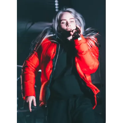 Billie Eilish Red Puffer Jacket Billie Eilish Red Puffer Jacket