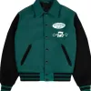 Billionaire Girls Club Dice Green Varsity Jacket Billionaire Girls Club Dice Green Varsity Jacket