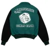 Billionaire Girls Club Dice Green Varsity Jacket Billionaire Girls Club Dice Green Varsity Jacket