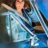 Bird Box Sandra Bullock Blue Coat