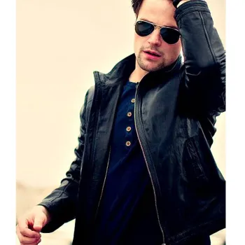 Danila Kozlovsky Stylish Casual Leather Jacket