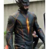 The Flash Season 3 Black Racer Leather Jacket