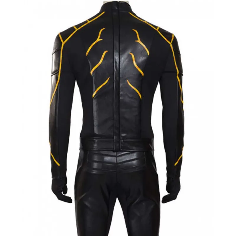 The Flash Season 3 Black Racer Leather Jacket The Flash Season 3 Black Racer Leather Jacket