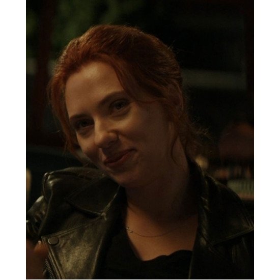 Scarlett Johansson Black Widow Motorcycle Leather Jacket