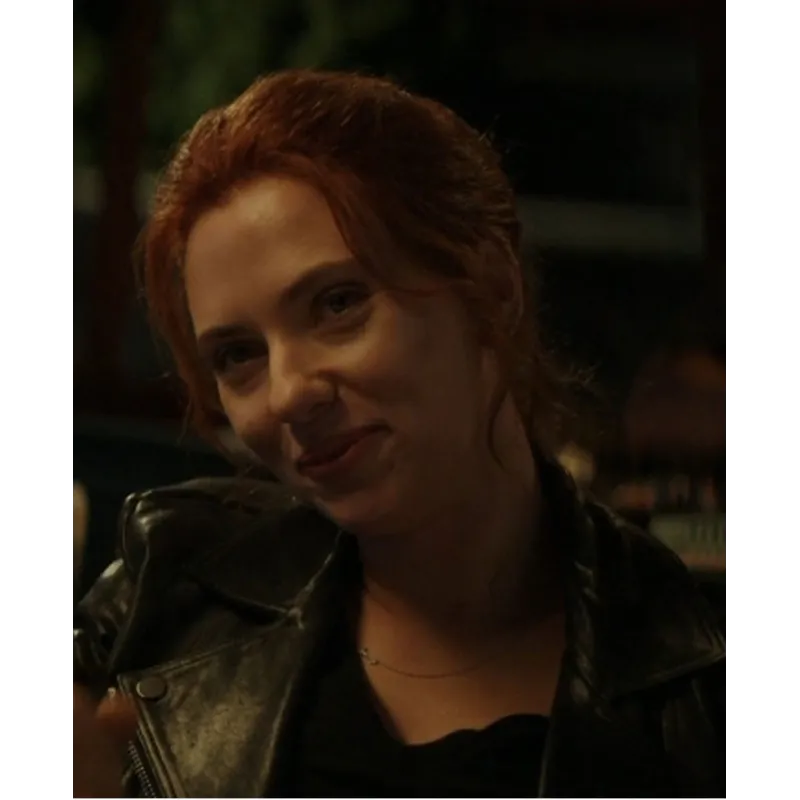 Scarlett Johansson Black Widow Motorcycle Leather Jacket Scarlett Johansson Black Widow Motorcycle Leather Jacket