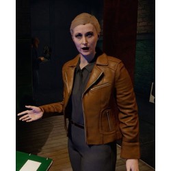 Blood & Truth Anne Marks Brown Leather Jacket