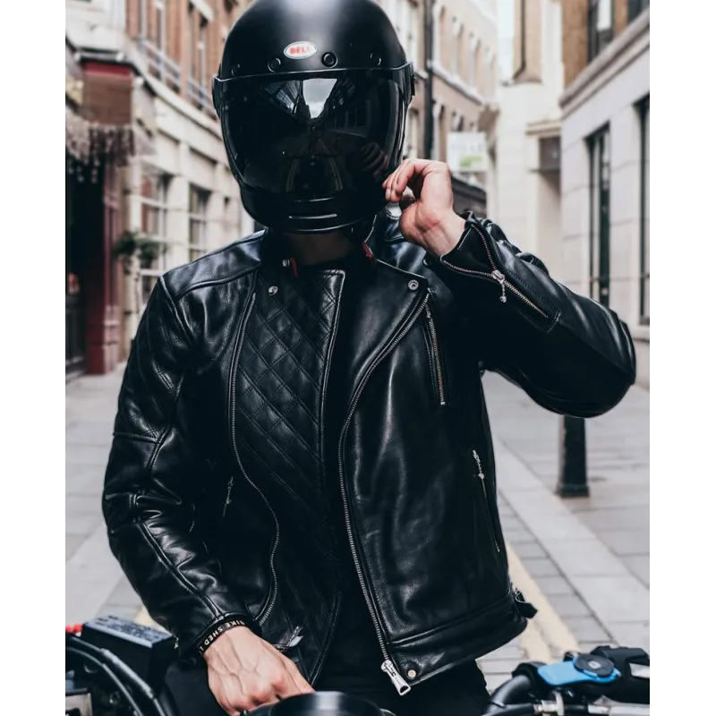Men's Bobber Motorcycle Black Jacket Men's Bobber Motorcycle Black Jacket