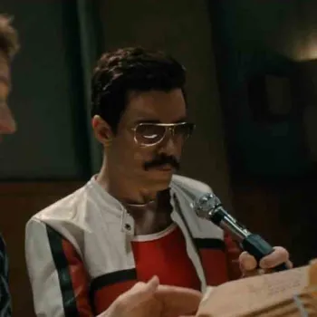 Bohemian Rhapsody Red and White Leather Jacket